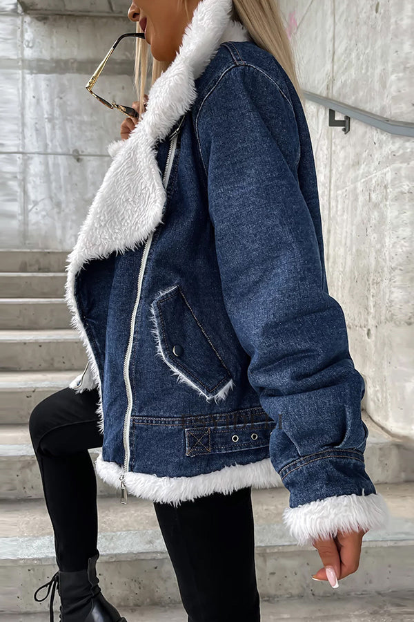 Drune | Woll-Patchwork-Revers lockere lässige Jacke
