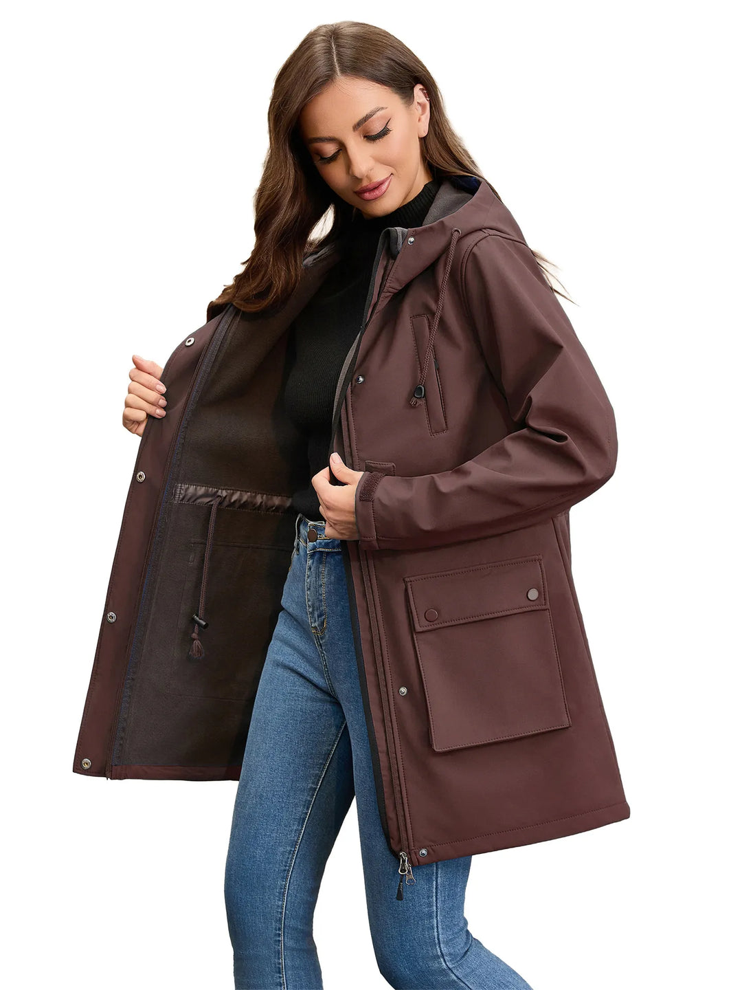 Drune | Wasserdichte Softshell-Jacke mit Kapuze für Damen Elina