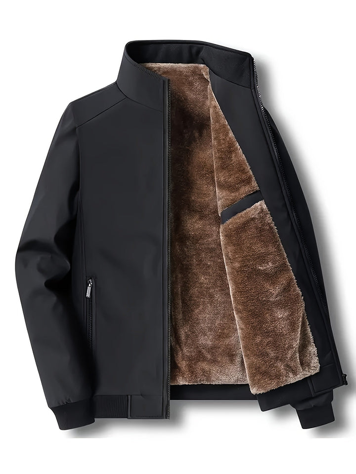 Drune | Winddichte Jacke mit Imitiertem Pelzfutter Polyester Warm und Komfortabel