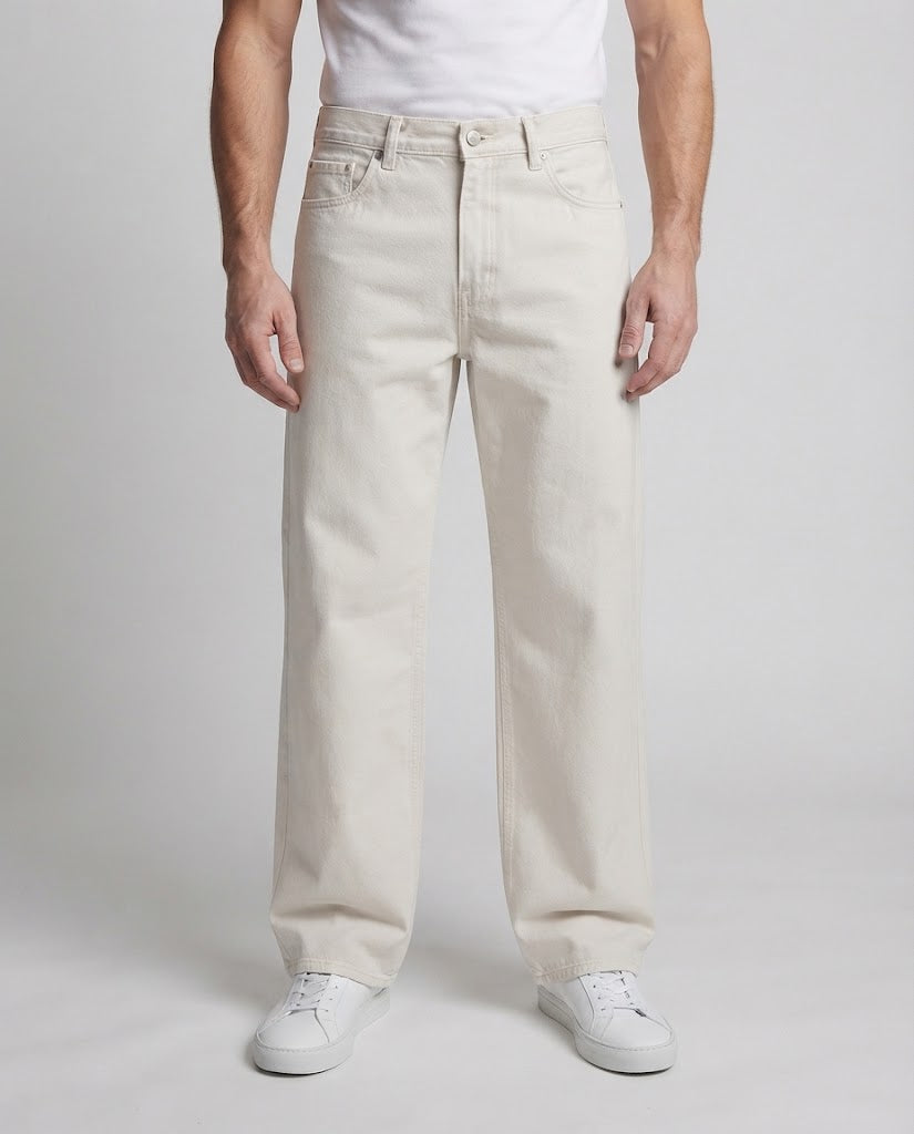 Herren Weit geschnittene Lounge-Chino aus schwerem Twill mit extra langem Saum Drune