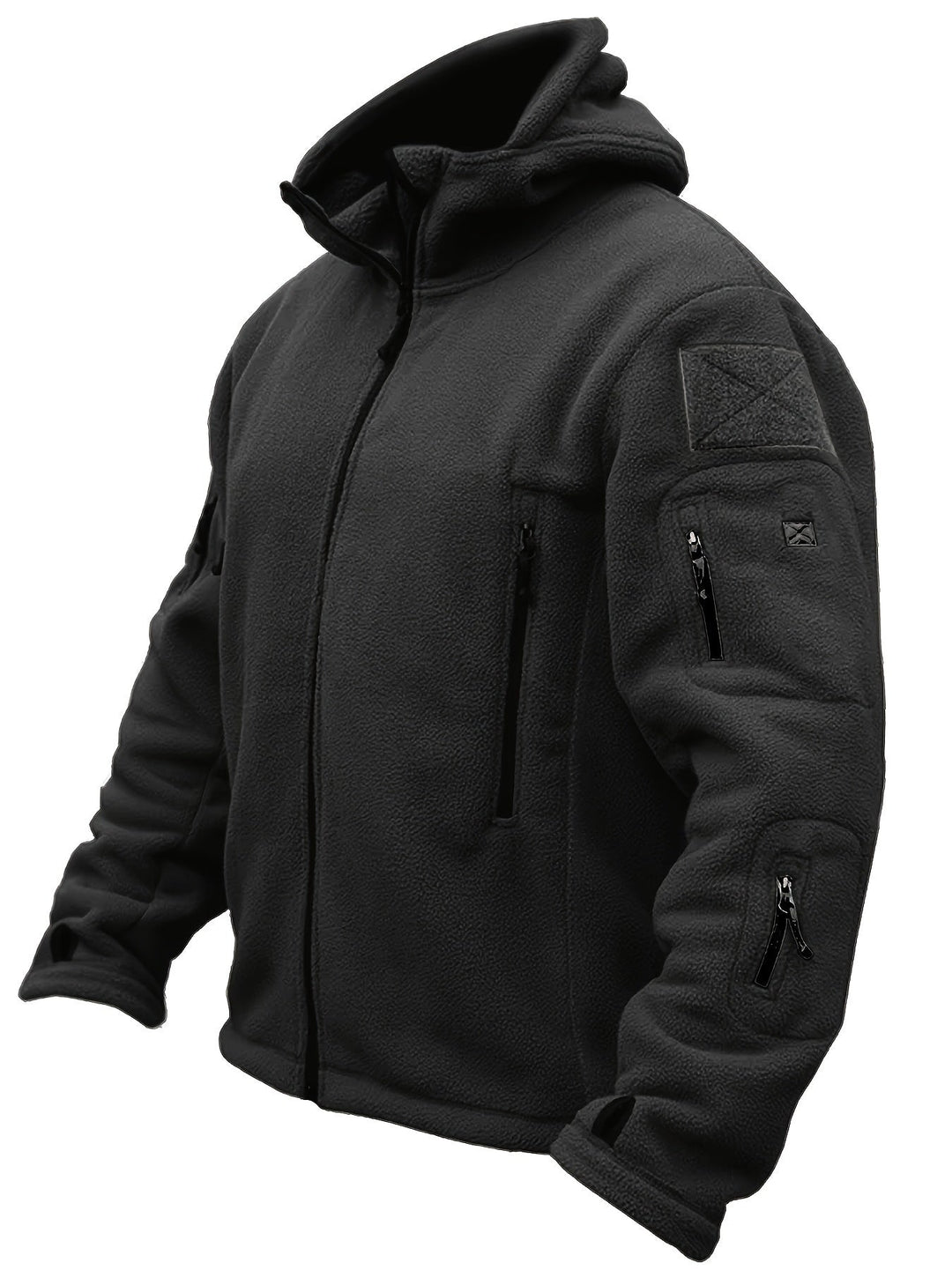 Drune | Fleece-Reißverschluss-Winddichte Outdoorjacke Für Herren - Perfekt für Outdoor-Aktivitäten
