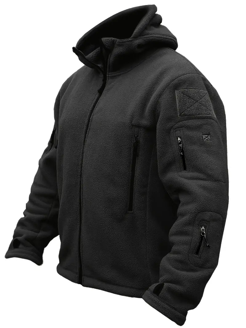 Drune | Tactical Hoodie Jacke - Mehrfach-Taschen-Design - Fleece-Futter - Outdoor-Leistung