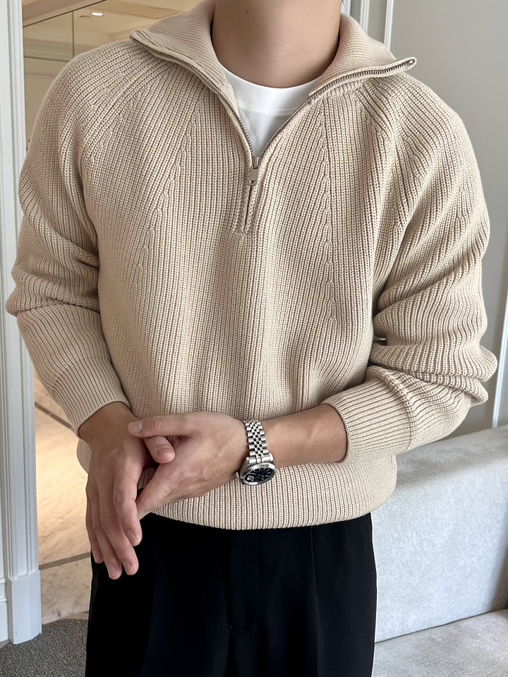 Drune | Lässiger Pullover mit Reißverschluss für Männer