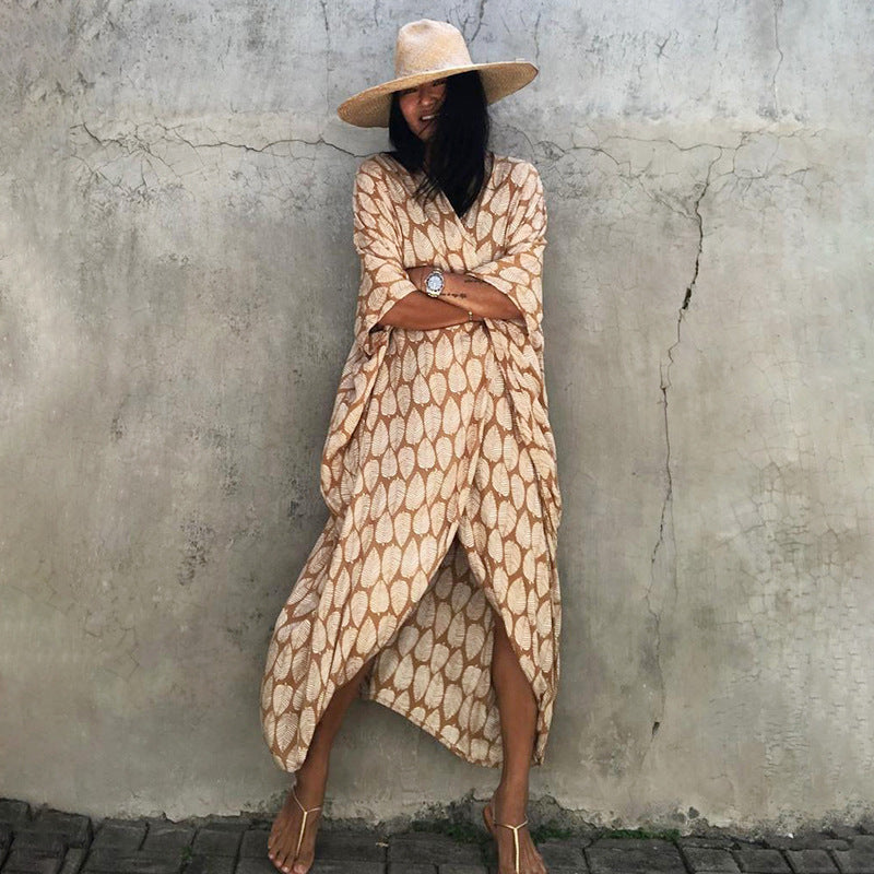 Drune | Glamouröse Sonnenschutz Resort Strandkleid Cover Up