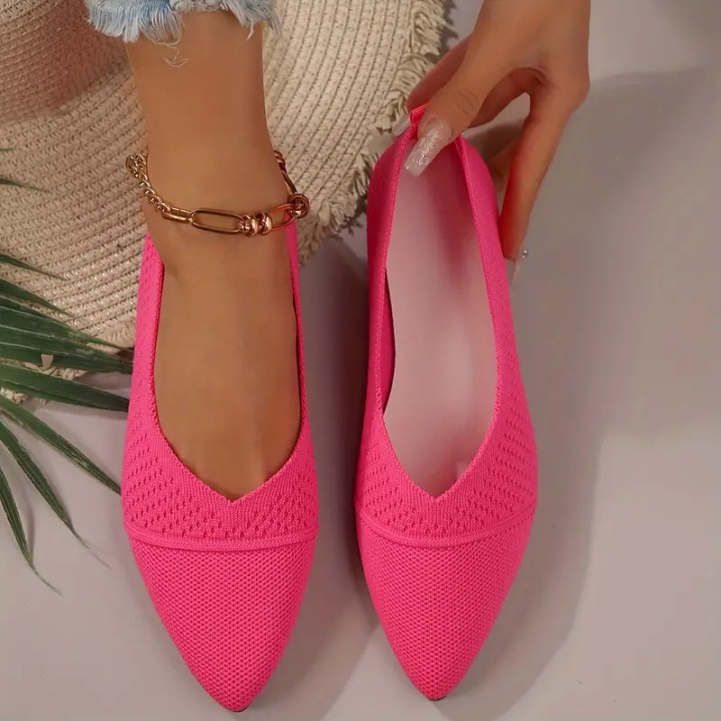 Drune | Atmungsaktive, Strick, Flache Slipper mit Weicher Sohle