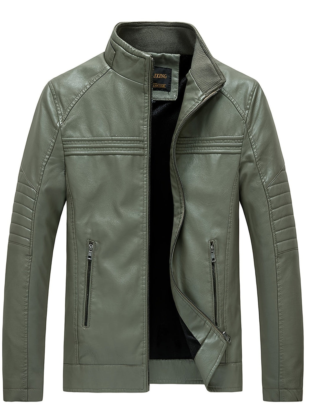 Drune | Bequeme Lederjacke mit Stehkragen