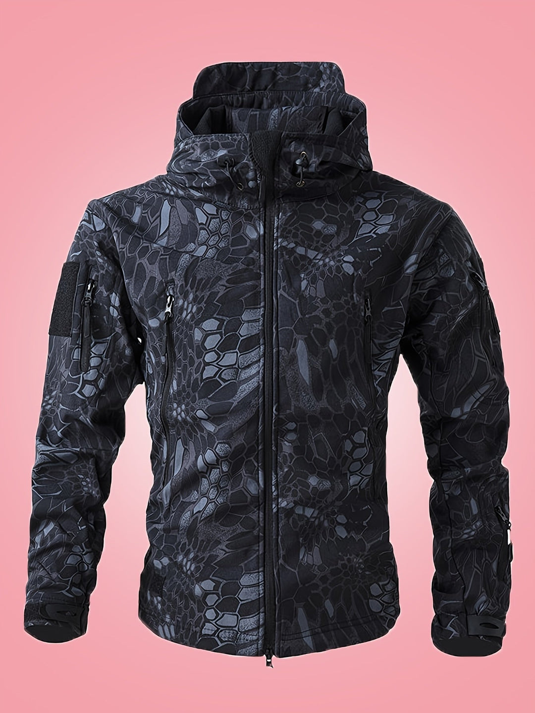 Drune | militär camouflage Windjacke mit Reißverschlusstaschen für Männer - Perfekt für Aktivitäten im Freien