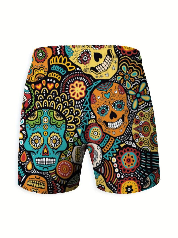 Drune | Trendige Hawaii-Shorts mit Kordelzug