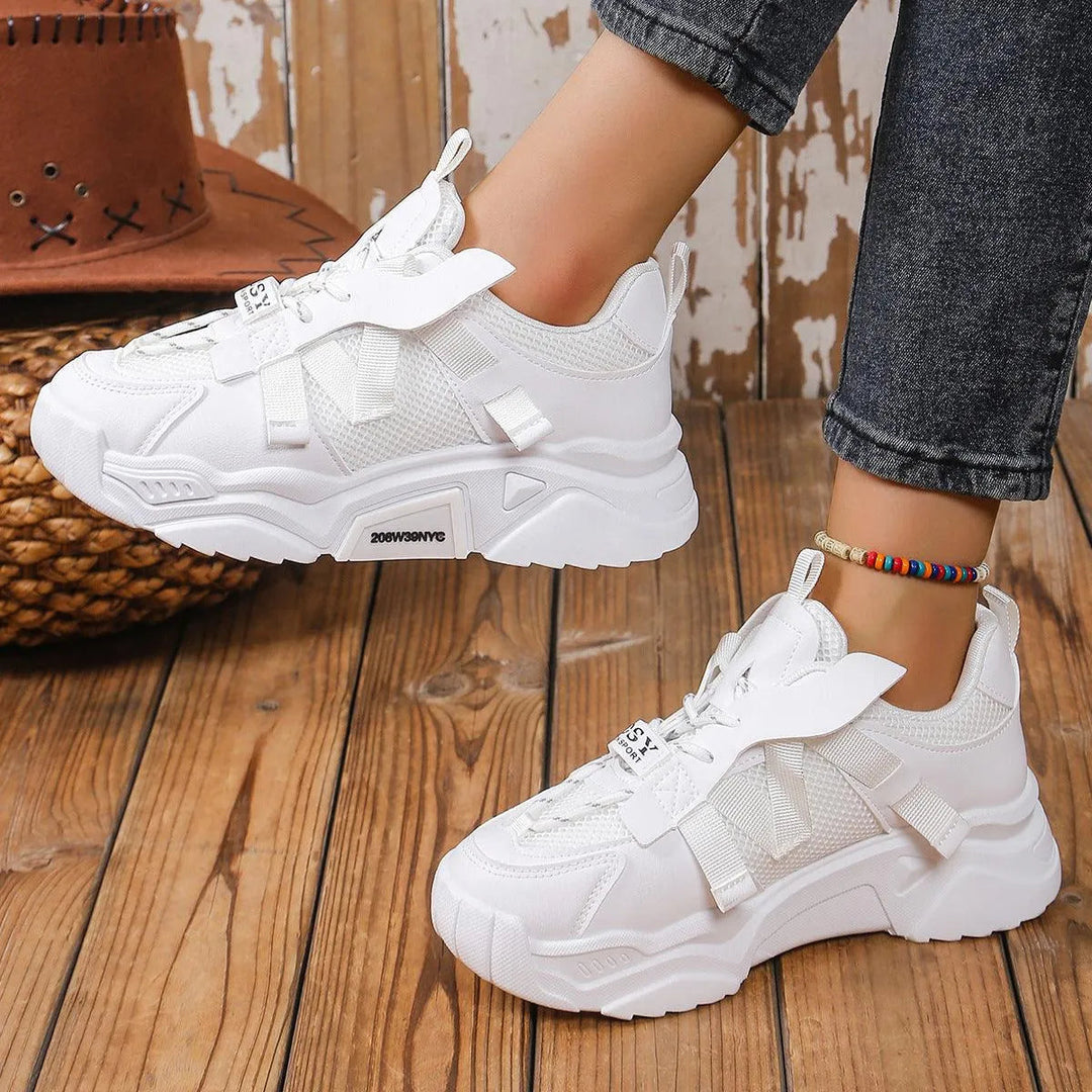 Drune | Mesh-Oberfläche Schuhe mit Plateau