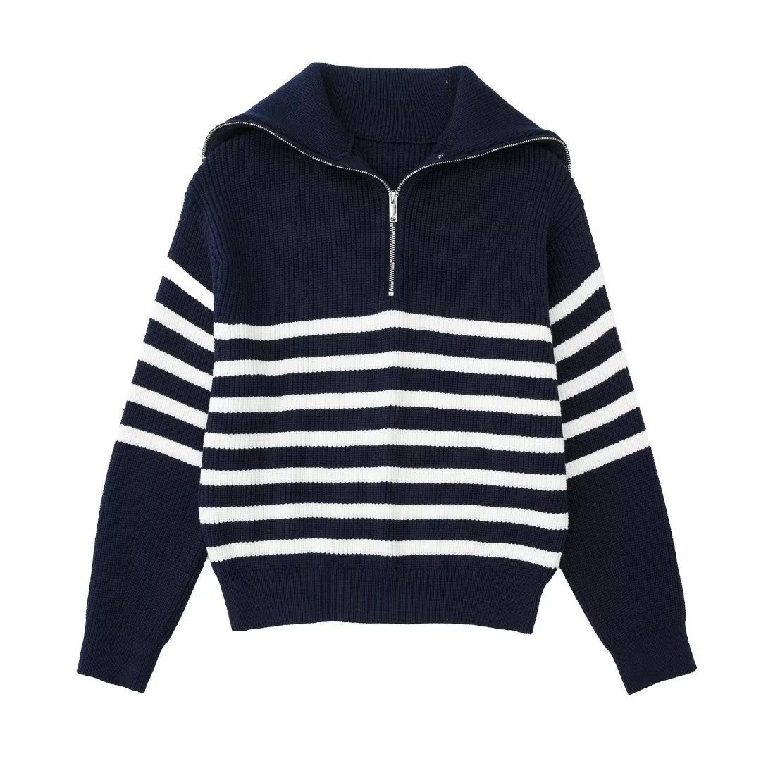 Drune | All Match Wollpullover Mit Offenem Kragen
