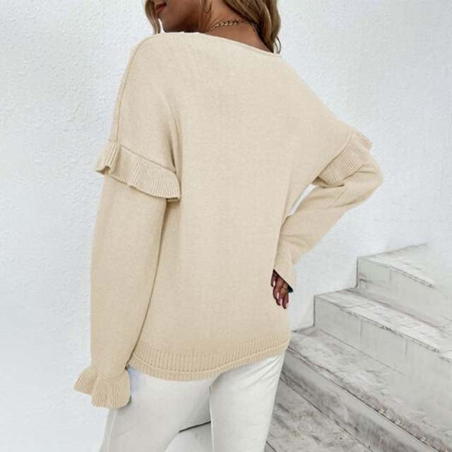 Drune | Einfarbiger Strickpullover Für Kalte Tage