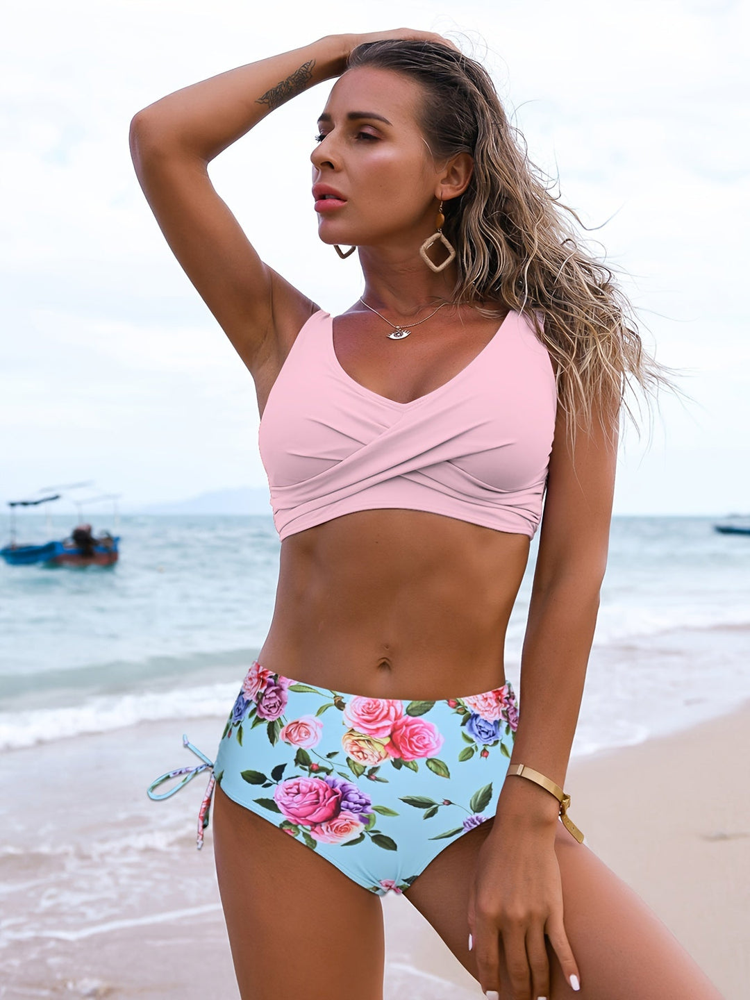 Drune | Schlichtes Bikini-Set mit Hoher Taille für Damen