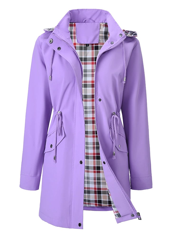 Drune | Funktionale Damenjacke mit Karomuster & wasserfestem Komfort