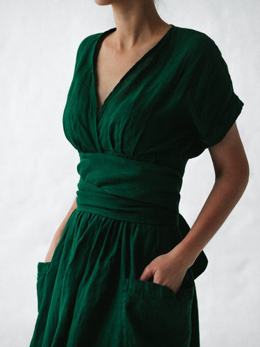 Drune | Fließendes Leinenkleid
