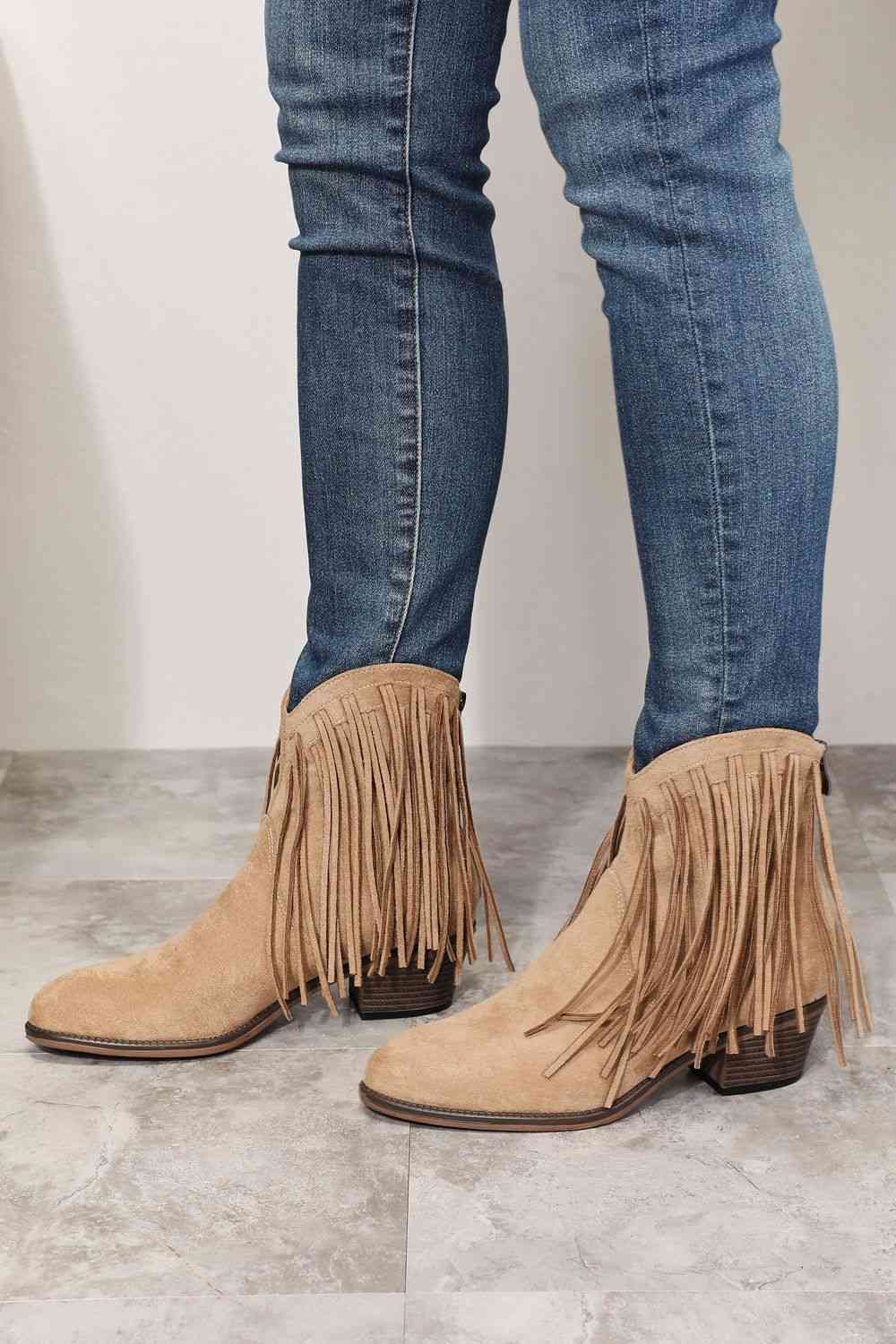 Drune | Legend Damen Fransen Cowboy Western Stiefeletten