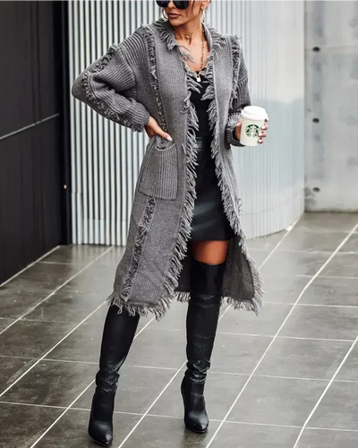 Drune | Kuschelige Strickjacke Mit Kordeln