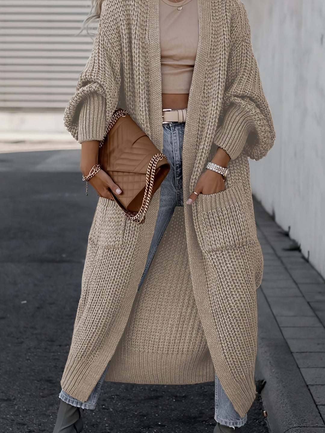 Drune Strickcardigan Aus Wolle Mit Taschen Für Damen | Perfekt Für Den Alltag