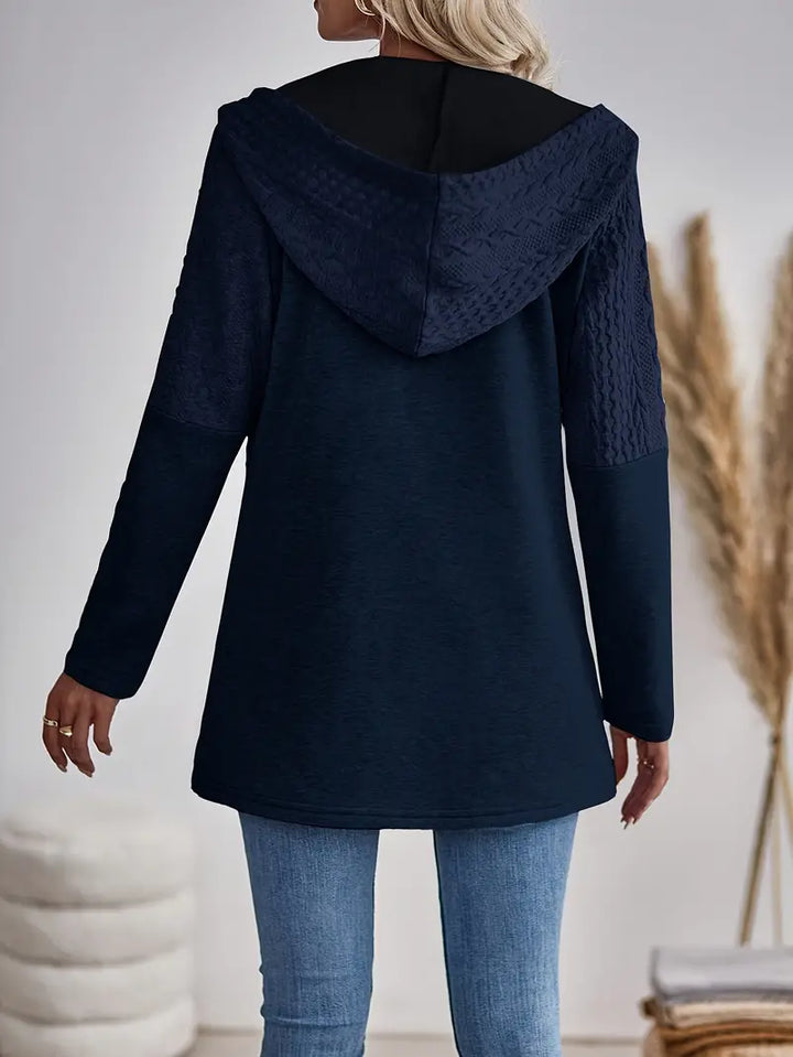 Drune | Damen Kapuzen Sweatshirt mit Reißverschluss