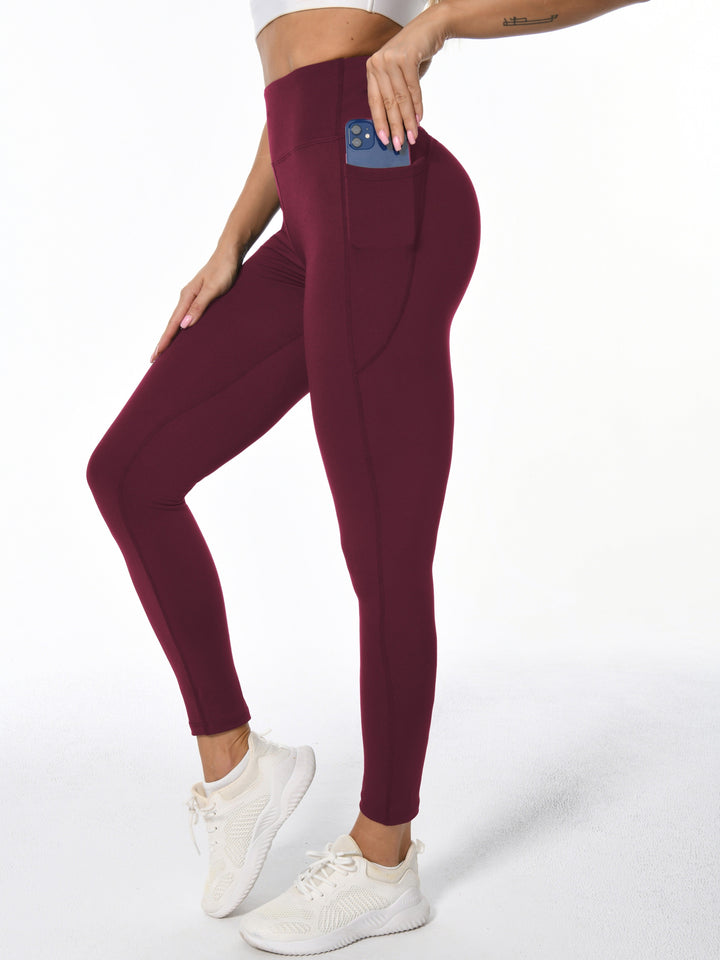Drune | Weiche Dehnbare Damen Sportleggings Mit Pohebehebung Und Taschen