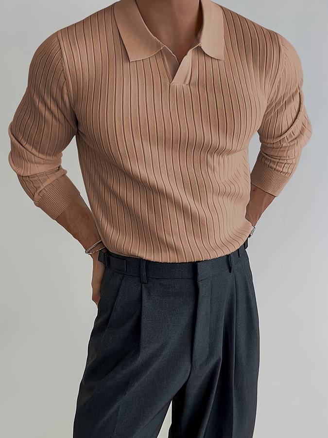 Drune - Lässiger Herrenpullover mit V-Ausschnitt