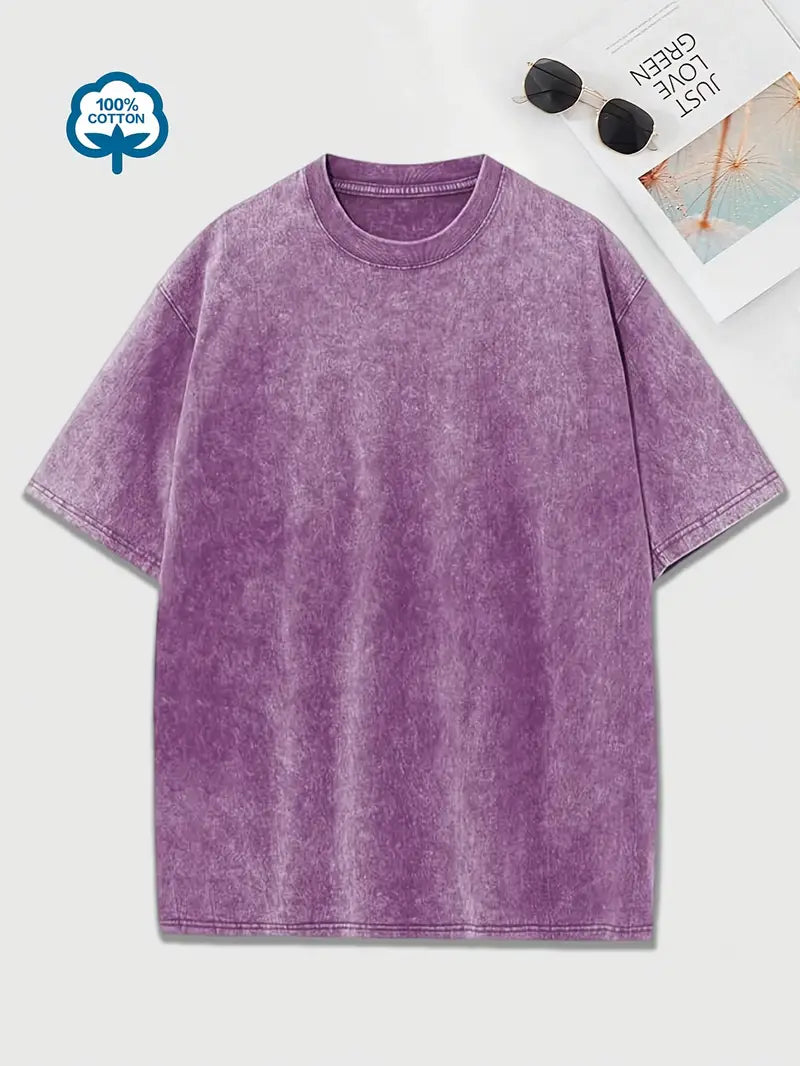 Drune | Baumwoll-T-Shirt mit Rundhalsausschnitt