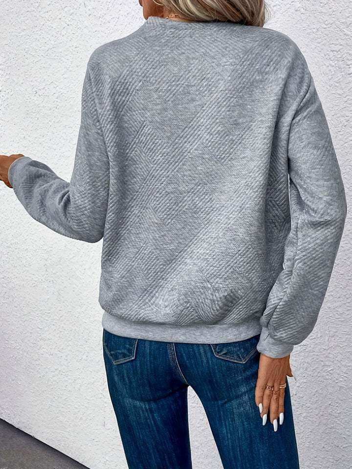 Drune | Leichtes Sweatshirt mit Knopfdetails Polyester Komfortabel und Stilvoll