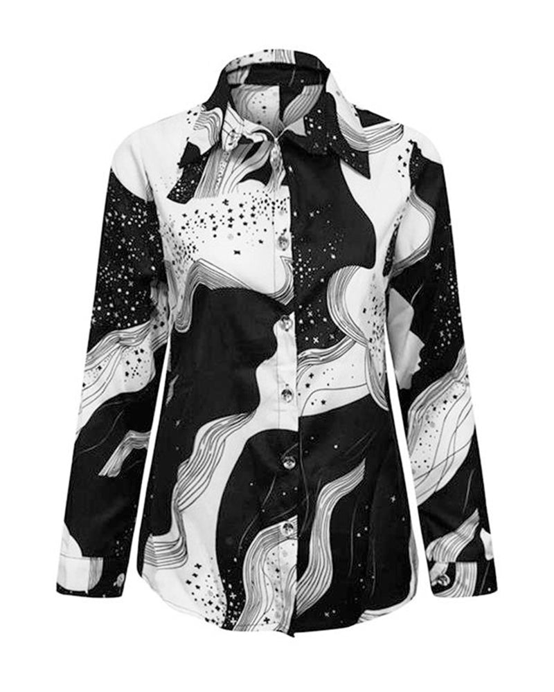 Drune | Schwarz Weiße Bluse