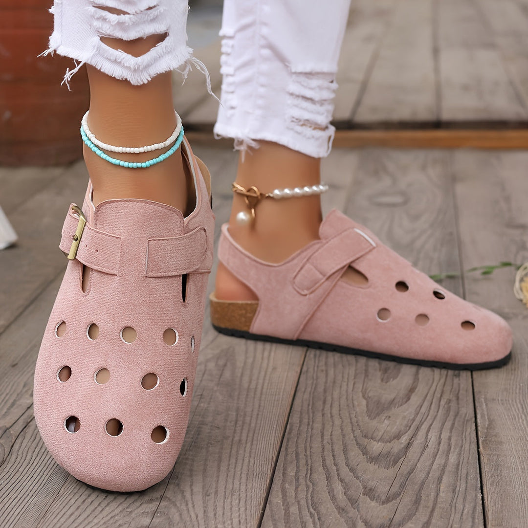 Drune | Retro Kork Clogs Mit Slingback