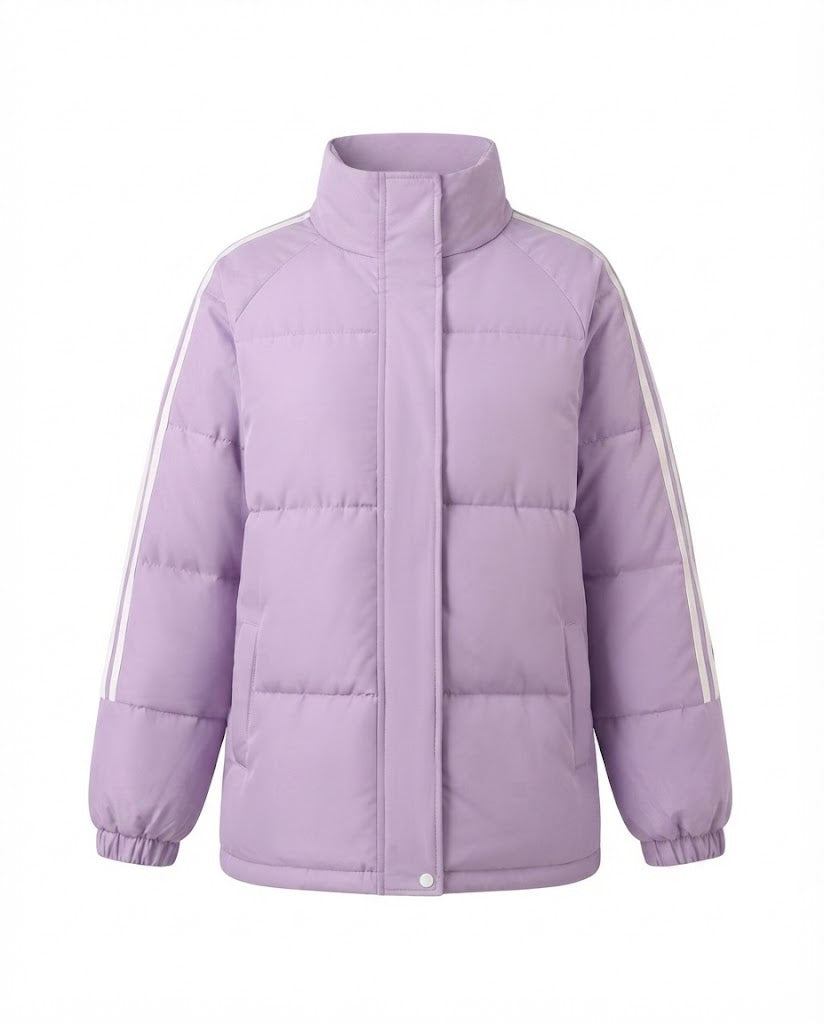 Damen nan sportlicher gesteppten Stadt-Puffer mit ergonomischem Stehkragen und reflektierenden Armstreifen