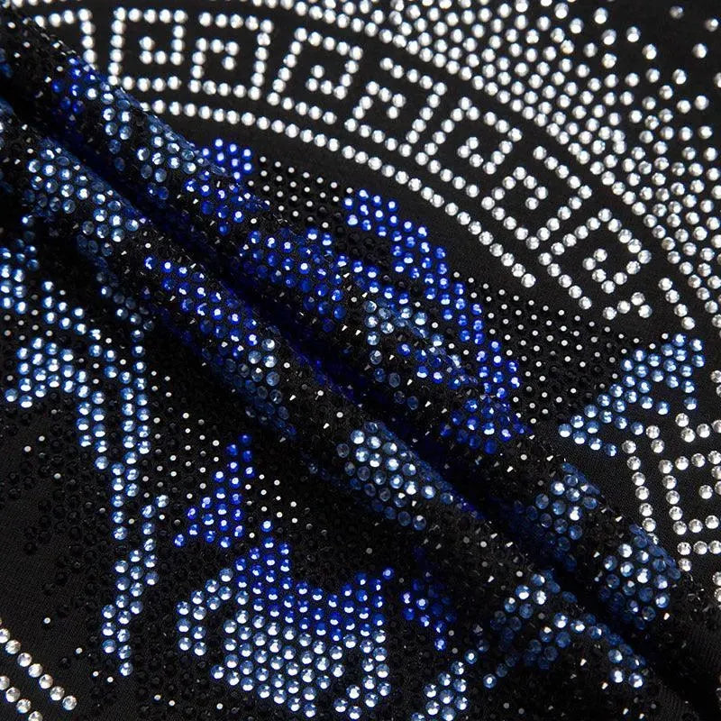 Drune | Herren T-Shirt mit Tigerkopf und Strass
