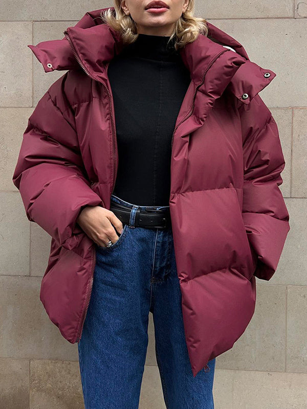 Drune | Warme Pufferjacke mit Kapuze für Damen