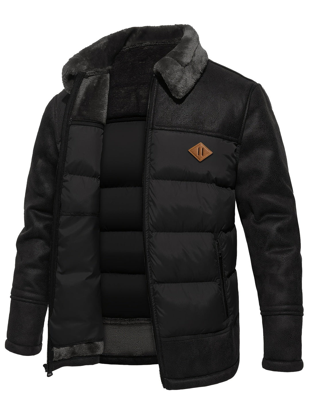 Drune | 2-in-1 Dicke Kapuzen Thermo Winter Jacke Für Herren - Perfekt für Outdoor-Aktivitäten