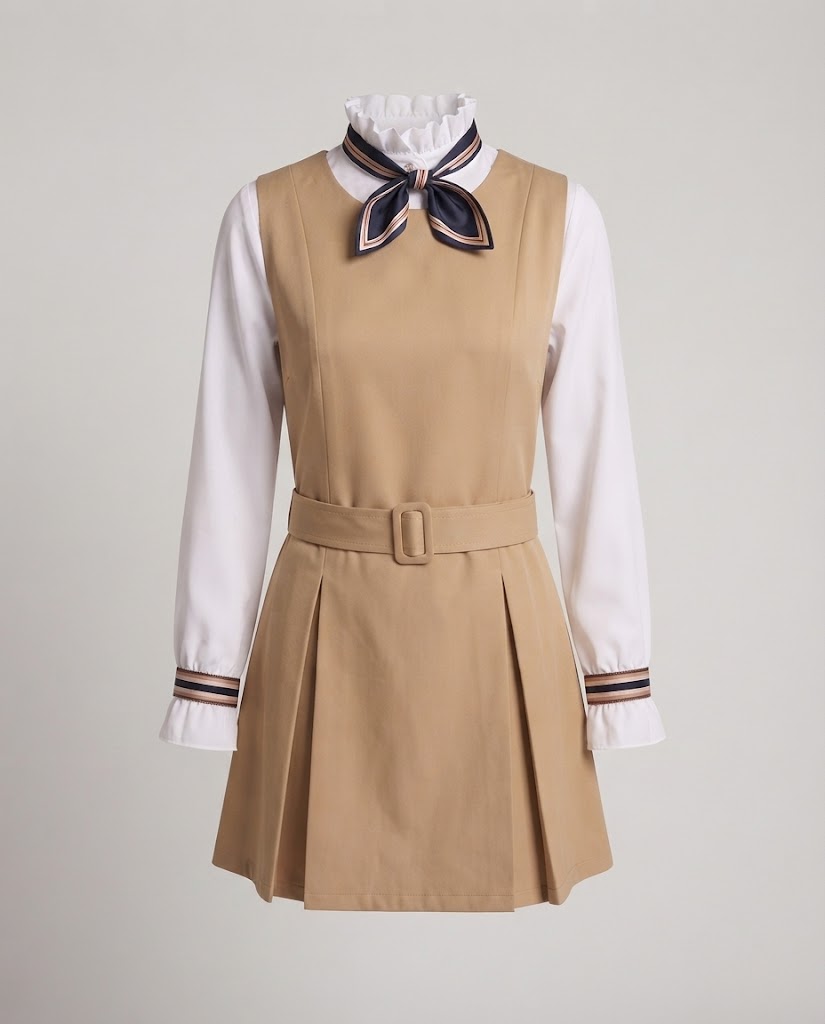 Damen modisches Kleid mit Schleife Drune