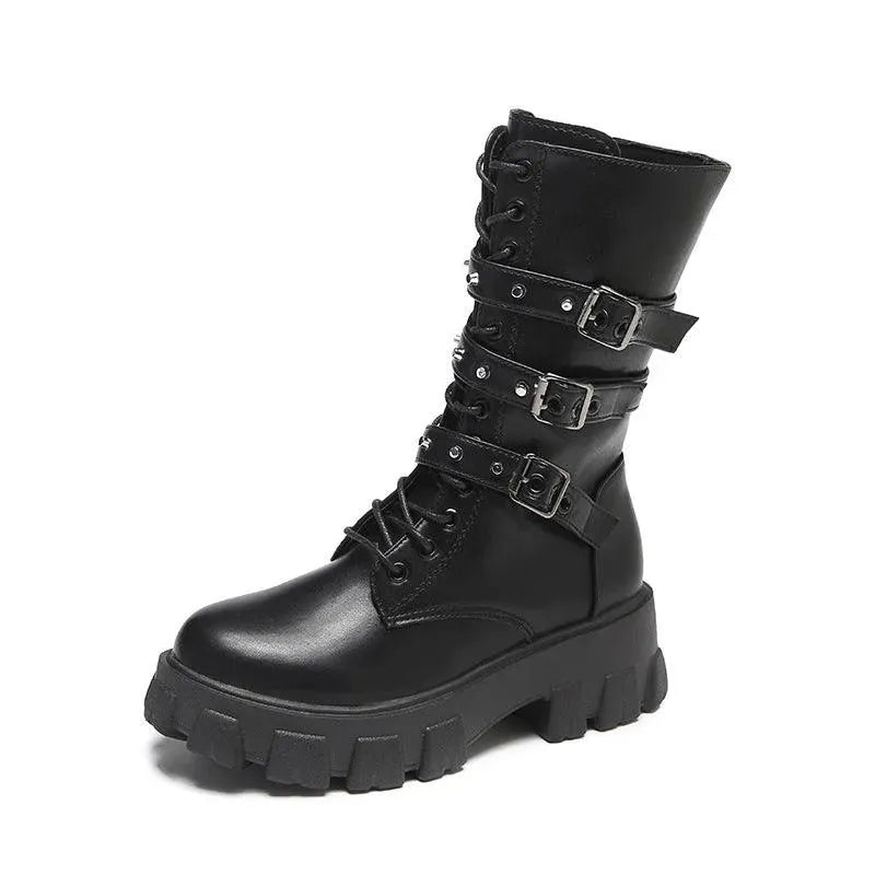 Drune | Damen Punk Stiefel