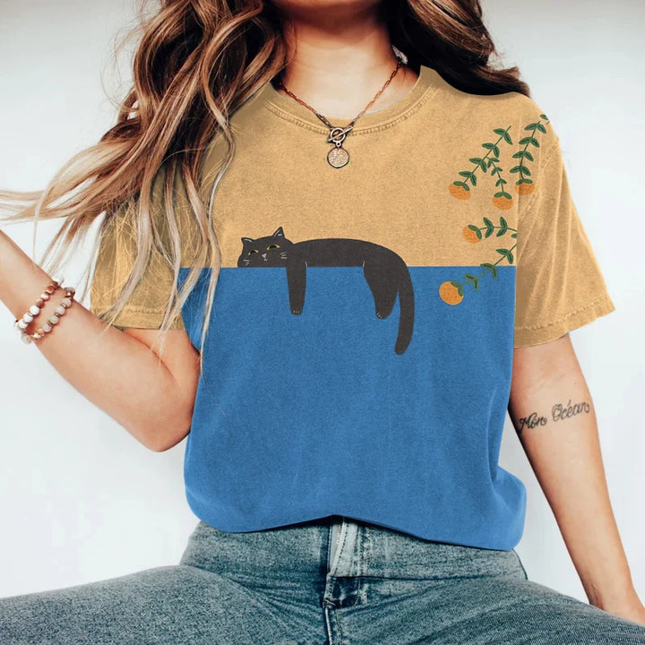 Drune | Stylisches Zweifarbiges T-Shirt
