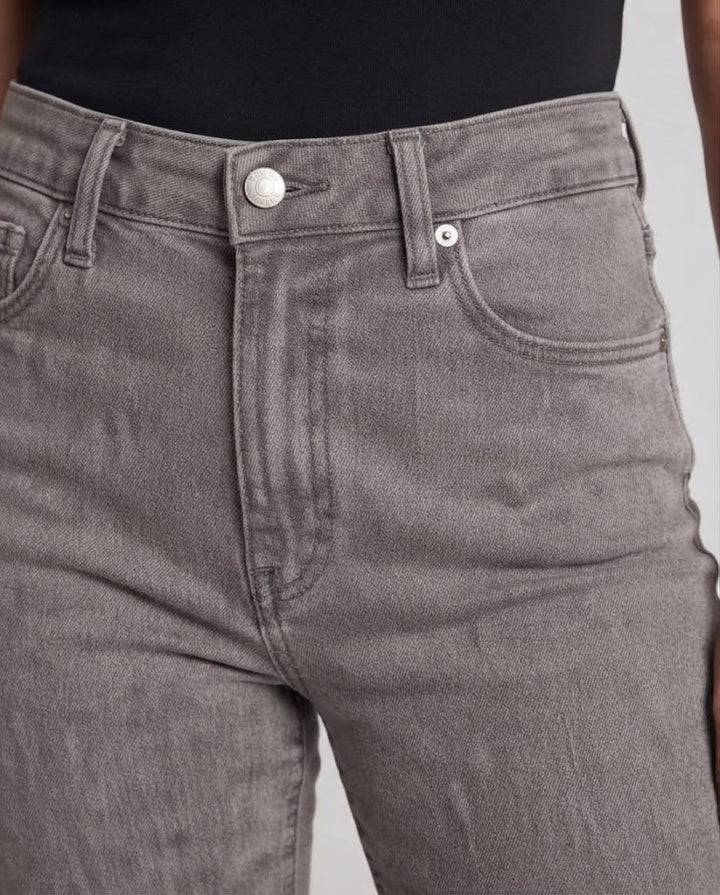 Damen Hochtaillierte gerade Jeanshose mit leichtem Bootcut Drune
