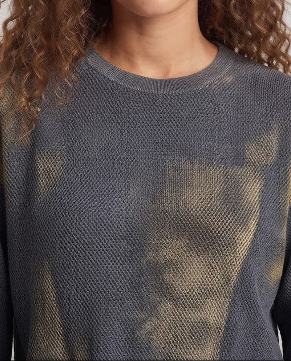 Damen Oversized Strickpullover mit kreativem Design Drune