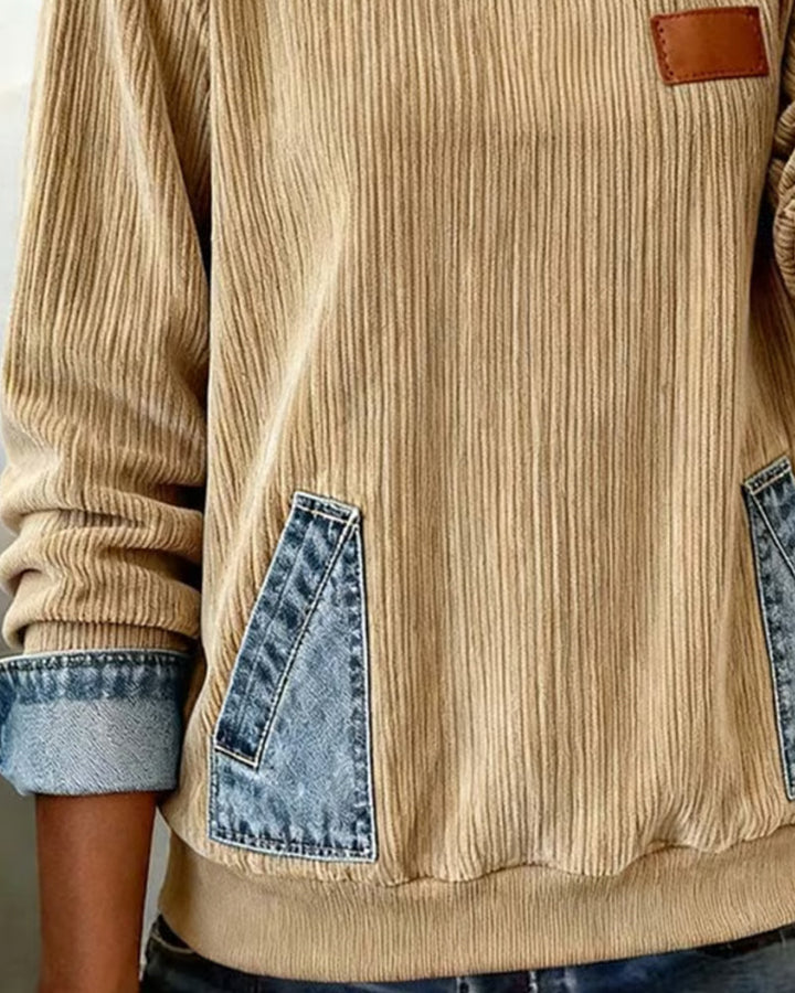 Drune | Lässig Langärmlig Denim Tasche