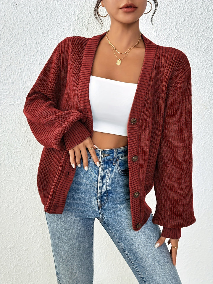 Drune | warmer Strickwaren-Woll-Sweater-Cardigan für Damen - Ideal für jede Jahreszeit