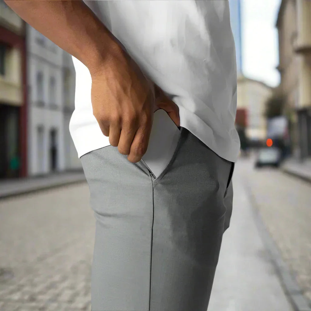 Drune | Slim Fit Chinos Baumwoll Stretch Knöchellang Bequem Und Vielseitig