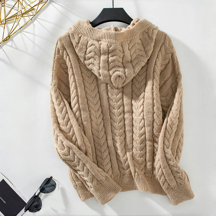 Drune | Klassischer Pullover Mit Zopfmuster Design