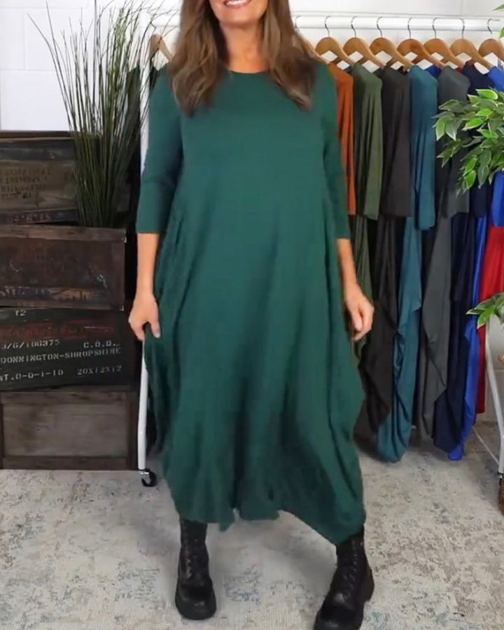 Drune | Einfaches Einfarbiges Freizeitkleid