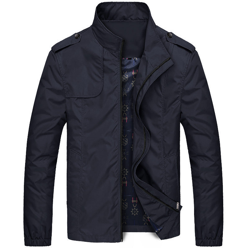 Drune | Herren-Trenchcoat mit Stehhalsausschnitt