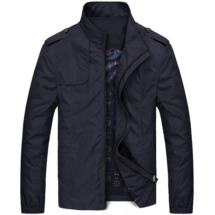 Drune | Herren-Trenchcoat mit Stehhalsausschnitt