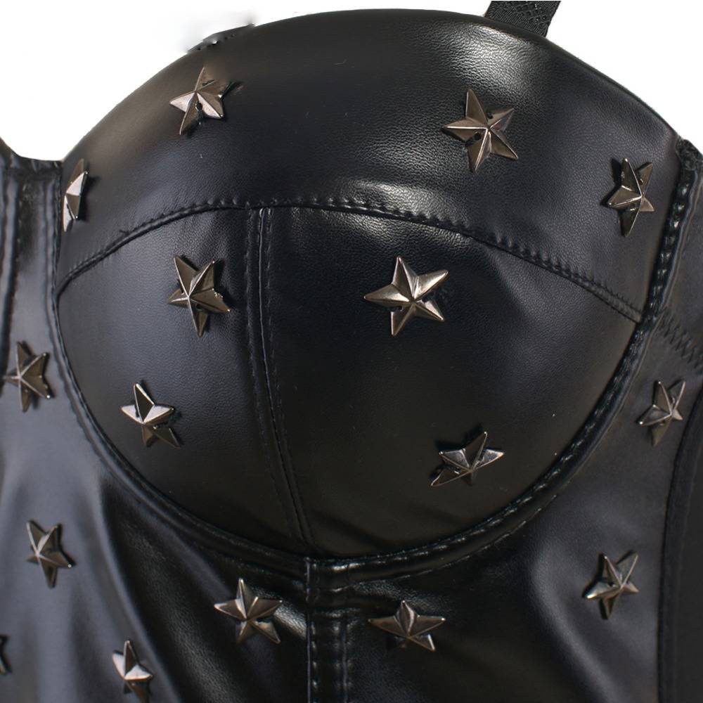 Drune | Schwarzes Sternen-Crop-Top