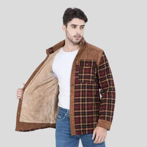 Drune | Herren Karierte Winterjacke - Gefüttert