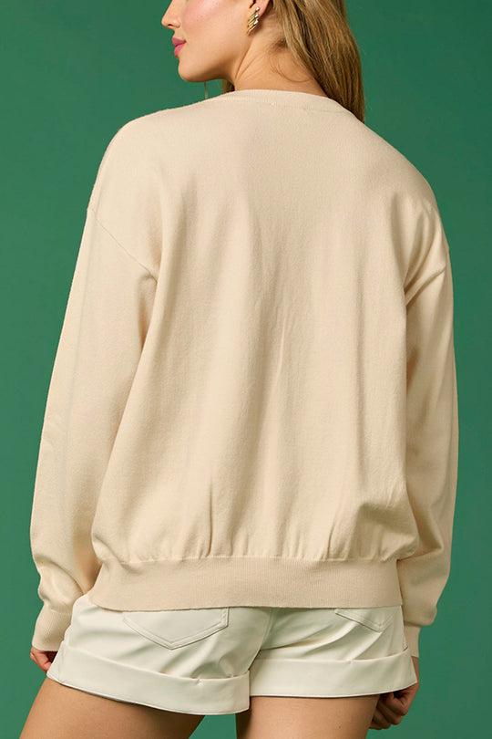Drune | Weihnachtssoldat Pailletten Mode Lässiger Sweatshirt