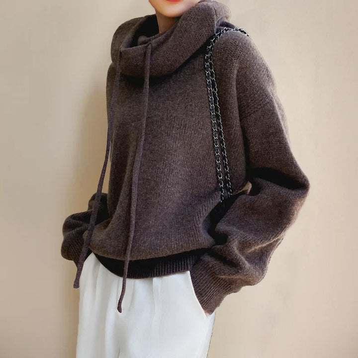 Drune | Hochkragenpullover Wolle Übergröße Passform Verstellbarer Kragen Relaxed Style