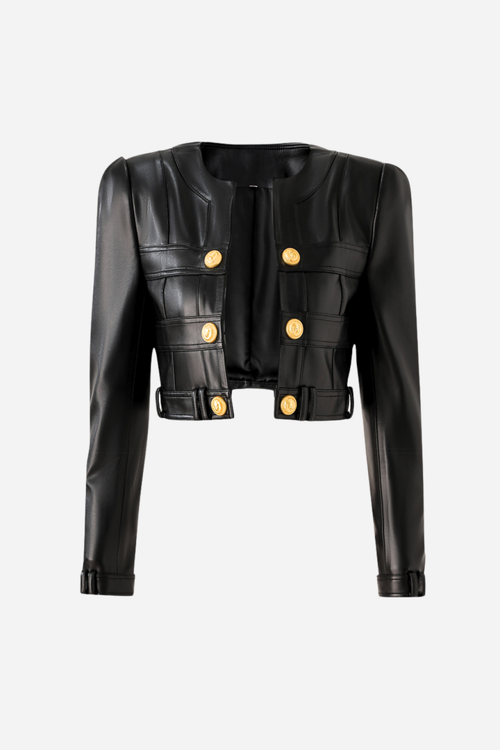 Drune | Pu Jacke & Minirock Set