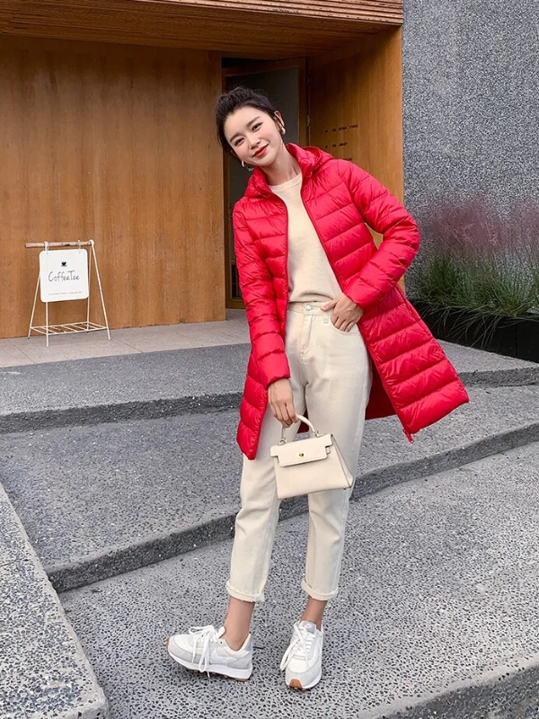 Drune | Lang Daunenjacke Angenehm Warm & Stilvoll